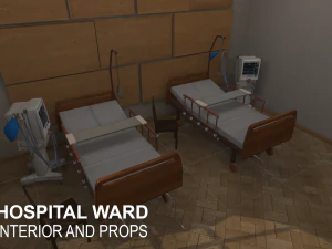 hospital ward - interior and props 3D Model
