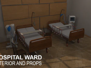 hospital ward - interior and props 3D Model
