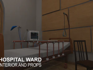 hospital ward - interior and props 3D Model