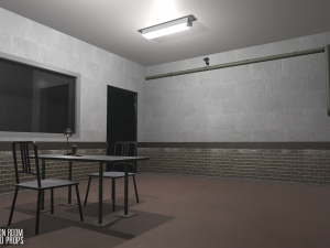 interrogation room - interior and props 3D मॉडल