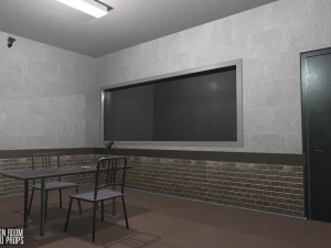 interrogation room - interior and props 3D Model