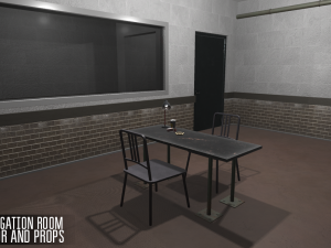 interrogation room - interior and props Modelo 3D