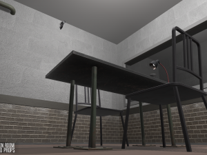 interrogation room - interior and props Modelo 3D