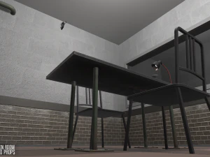 interrogation room - interior and props 3D Model
