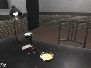 interrogation room - interior and props 3D Model
