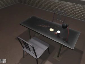 interrogation room - interior and props 3D Model