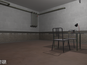 interrogation room - interior and props Modelo 3D
