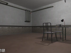 interrogation room - interior and props 3D Model