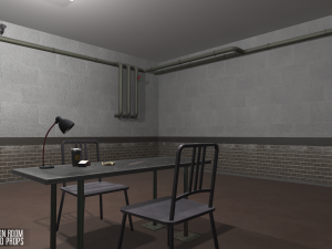 interrogation room - interior and props Modelo 3D