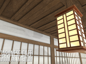 japanese cafe - modular interior 3D 模型