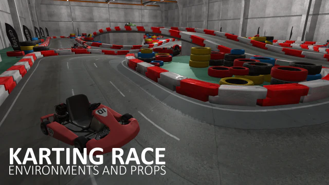 karting race - environments and props 3D Model .c4d .max .obj .3ds .fbx .stl .blend 