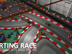 karting race - environments and props 3D Model