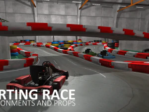 karting race - environments and props 3D Model