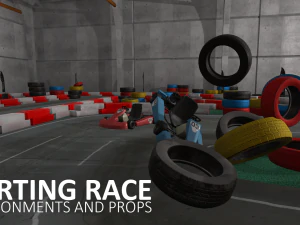 karting race - environments and props 3D Model