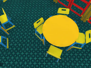 jardim de inf&acirc;ncia - interior e adere&ccedil;os Modelo 3D