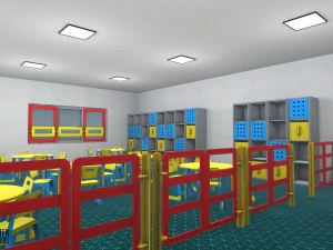 jardim de inf&acirc;ncia - interior e adere&ccedil;os Modelo 3D