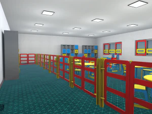 jardim de inf&acirc;ncia - interior e adere&ccedil;os Modelo 3D