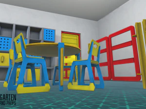 jardim de inf&acirc;ncia - interior e adere&ccedil;os Modelo 3D