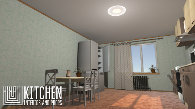kitchen - interior and props 3D Model .c4d .max .obj .3ds .fbx .stl .blend 