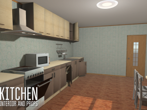 kitchen - interior and props 3D Model