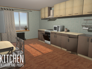 kitchen - interior and props 3D Model