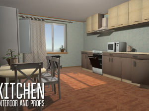 kitchen - interior and props 3D Model