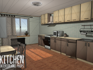 kitchen - interior and props 3D Model