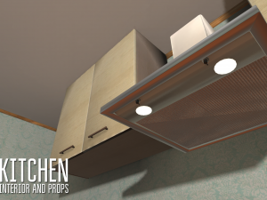 kitchen - interior and props 3D Model
