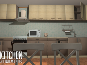 kitchen - interior and props 3D Model
