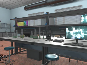 laboratory - interior and props 3D Model
