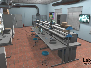 laboratory - interior and props 3D Model