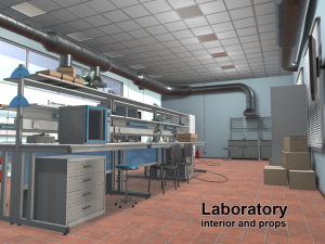 laboratory - interior and props 3D Модель