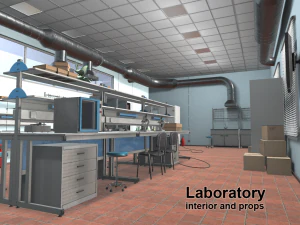 laboratory - interior and props 3D Model