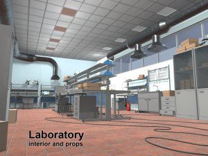 laboratory - interior and props 3D Модель