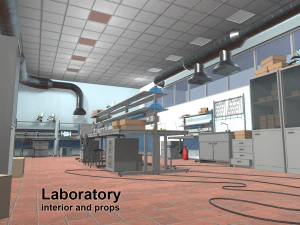 laboratory - interior and props 3D Model