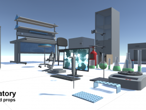 laboratory - interior and props 3D Модель