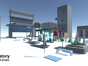 laboratory - interior and props 3D Model