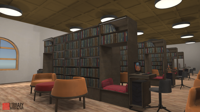 library - interior and props Model 3D .c4d .max .obj .3ds .fbx .stl .blend 