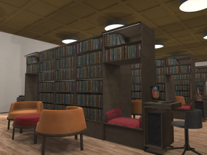 library - interior and props 3D Модель