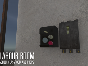 labour room - school classroom and props Modelo 3D