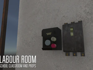 labour room - school classroom and props 3D Model