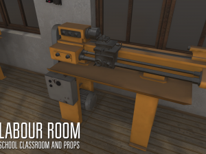 labour room - school classroom and props Modelo 3D
