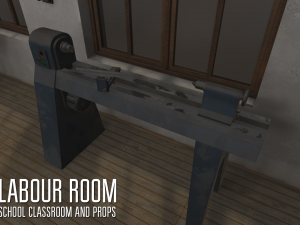 labour room - school classroom and props Modelo 3D
