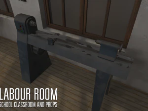 labour room - school classroom and props 3D Model