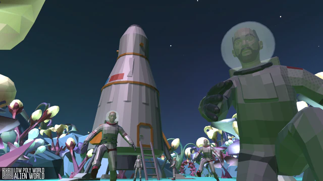 low poly world - alien world 3D Model .c4d .max .obj .3ds .fbx .stl .blend 