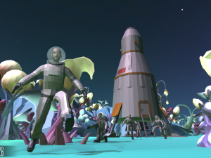 low poly world - alien world 3D Model