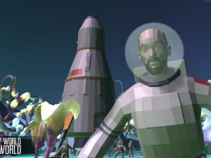 low poly world - alien world 3D Model