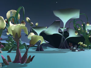 low poly world - alien world 3D Model
