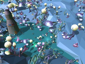 low poly world - alien world 3D Model