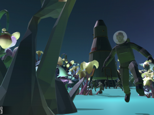 low poly world - alien world 3D Model